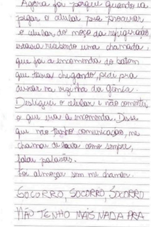 Diário de Fabíola revela relatos de medo, controle e pedidos de socorro Diário de Fabíola revela relatos de medo, controle e pedidos de socorro