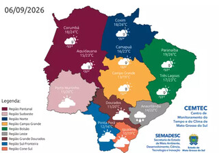 Chuva passa de 30 mm na Capital e frente fria mantém MS sob risco de temporal