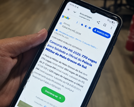 Falso concurso da Polícia Militar de MS é usado para cobrar taxas de candidatos