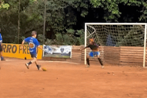 Pelada rende gol e 4 pontos no rosto de deputado