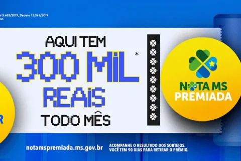 Compras de agosto concorrem a R$ 300 mil na Nota MS Premiada