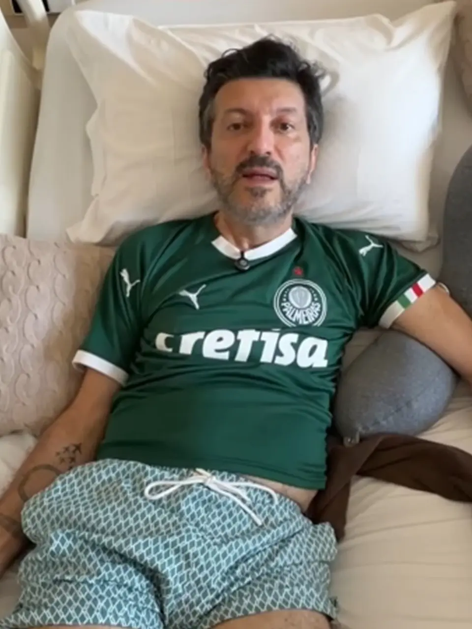 Lito Sousa recebe primeira dose de medicamento experimental contra doença rara