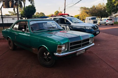 Opala de 1977 levado em golpe é recuperado pela PM em Campo Grande